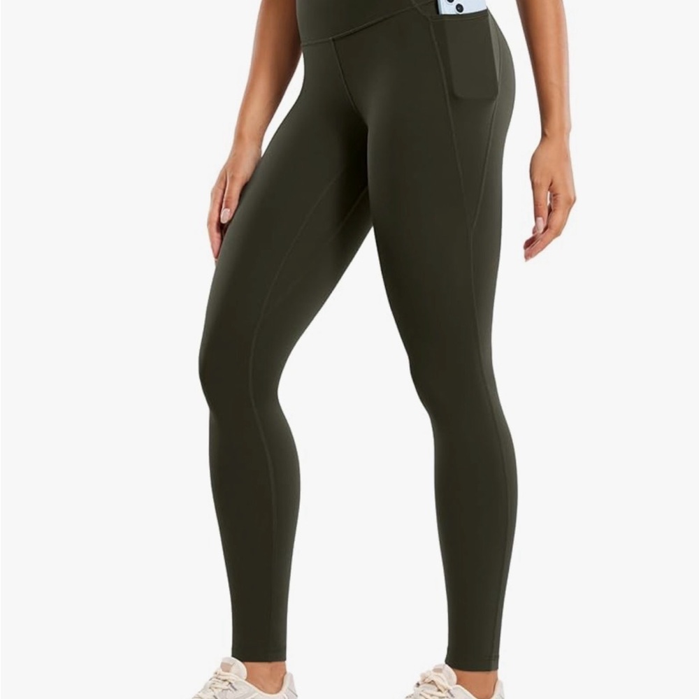 CRZ Yoga Small NWOT Olive Green Women's Leggings w/ pockets Butterluxe